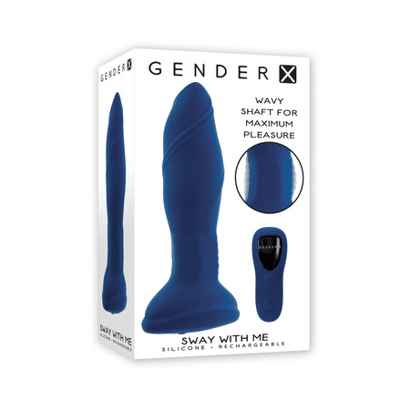 Gender X Sway With Me Rechargeable Plug With Remote Silicone Blue - Not Very Vanilla