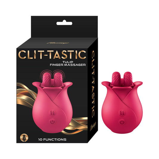 Clit-Tastic Tulip Finger Massager Red