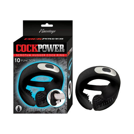 Cockpower Scrotum Hugger Cock Ring Black