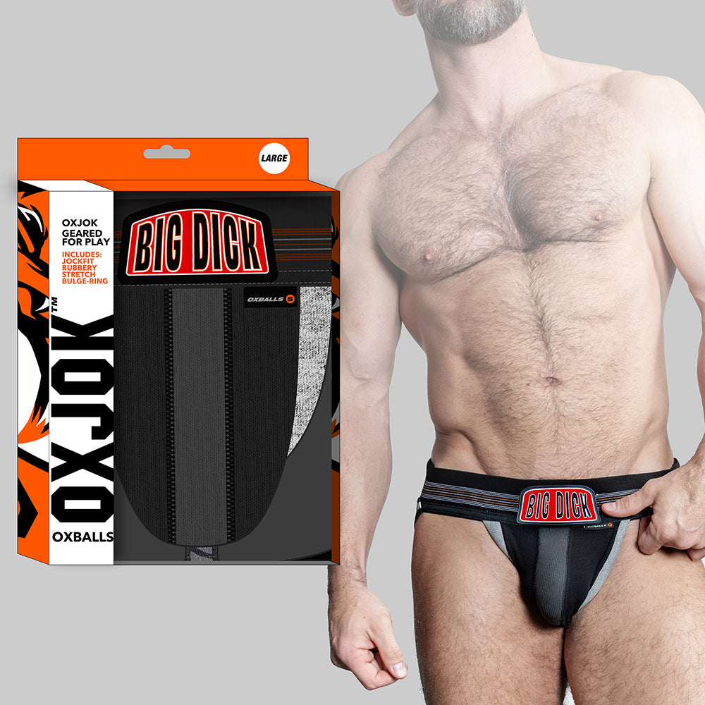 Oxballs Oxjok Bulger Pumper-Sack Slider Jock Black Iron L