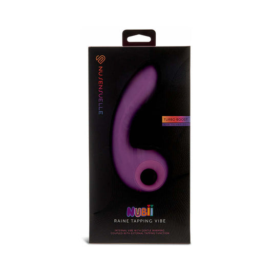 Nu Sensuelle Raine Nubii External Tapping Vibe W/ Turbo Boost And Heat Purple