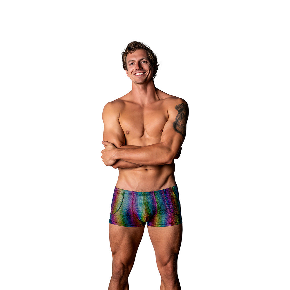 Male Power Pack & Play Pocket Short Rainbow S