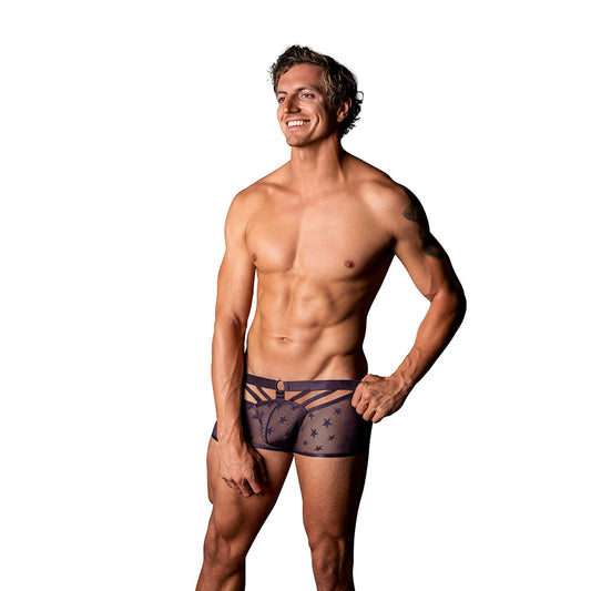 Male Power Love Star Short with Ring Purple XL