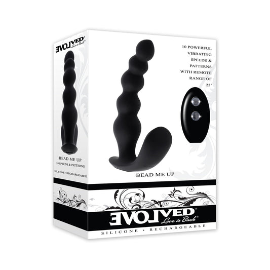 Evolved Bead Me Up Prostate Rechargeable Black