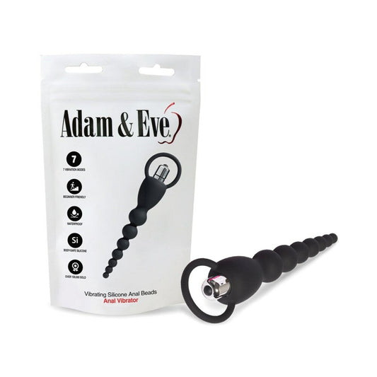 Adam & Eve Vibrating Silicone Anal Beads (Bag Packaging)