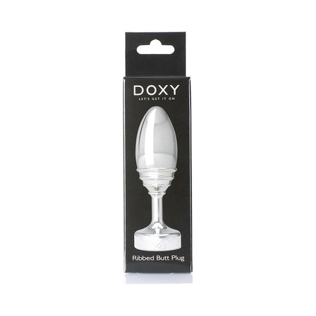 Doxy Ribbed Metal Butt Plug - Not Very Vanilla