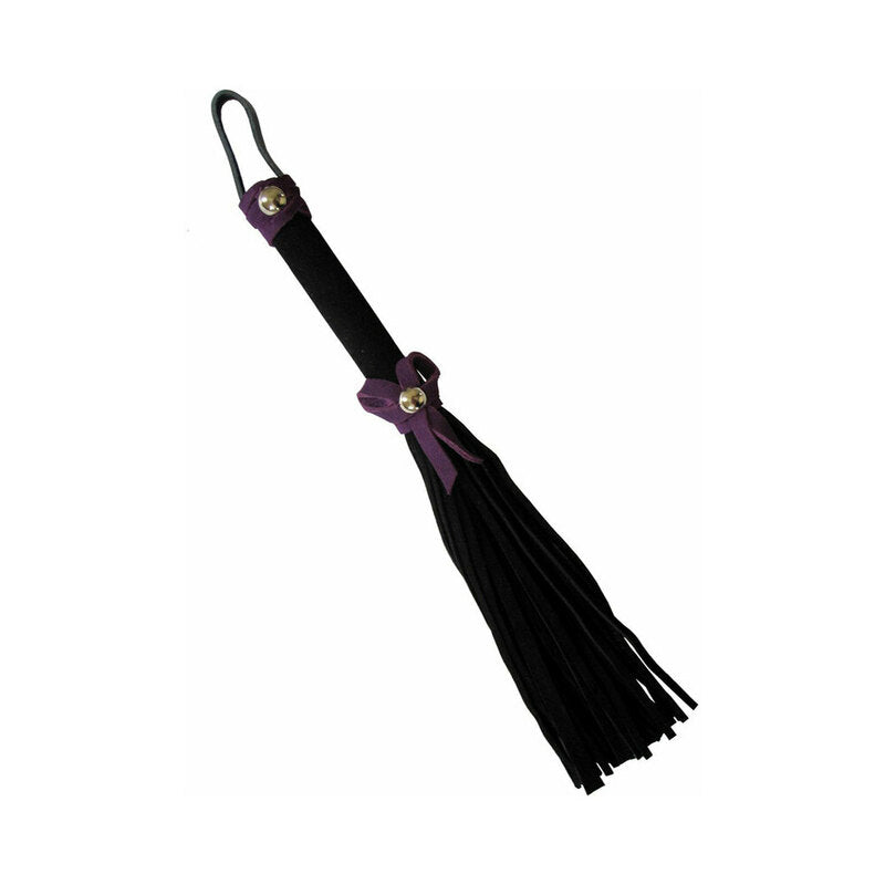 Love Knot Mini Flogger w/ Bow - Black w/Purple Bow