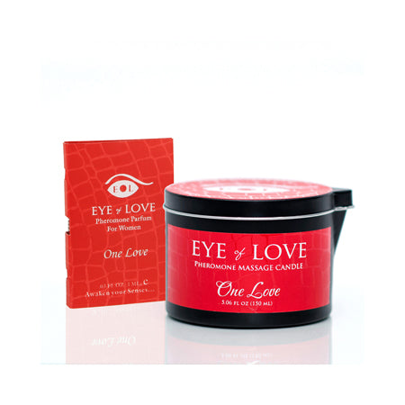 Eye of Love One Love Attract Him Pheromone Massage Candle - Not Very Vanilla