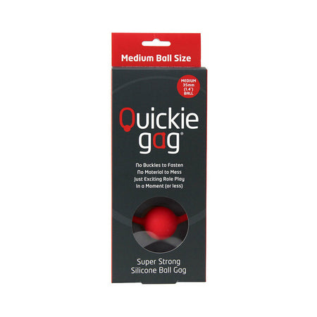 Quickie Ball Gag Medium Red - Not Very Vanilla