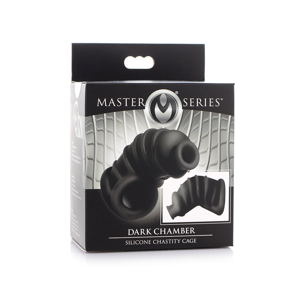 Master Series Dark Chamber Silicone Chastity Cage