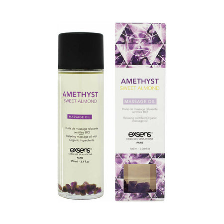 Exsens Massage Oil Amethyst Sweet Almond 3.4 oz. - Not Very Vanilla