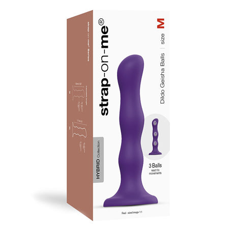 Strap-On-Me Geisha Ball Dildo Medium Purple - Not Very Vanilla