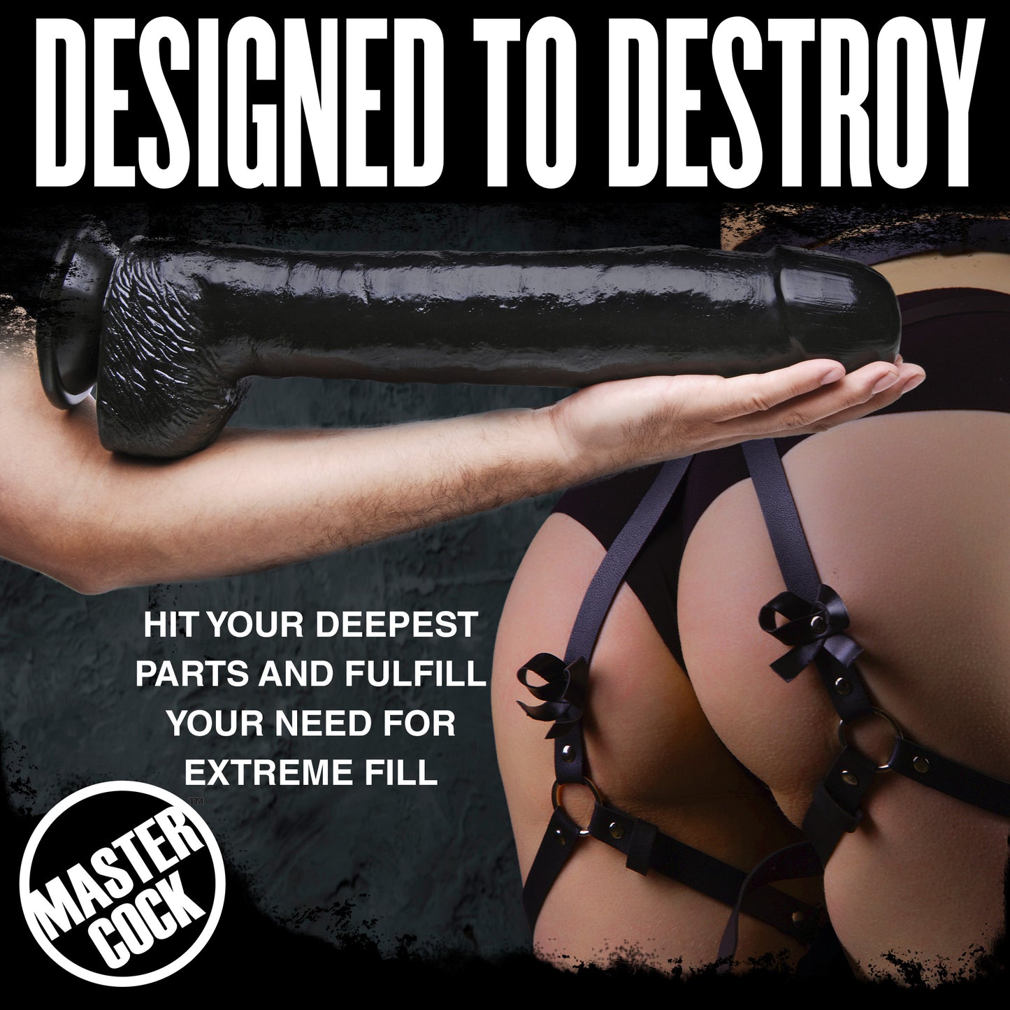 The Black Destroyer Huge 17 Inch Dildo