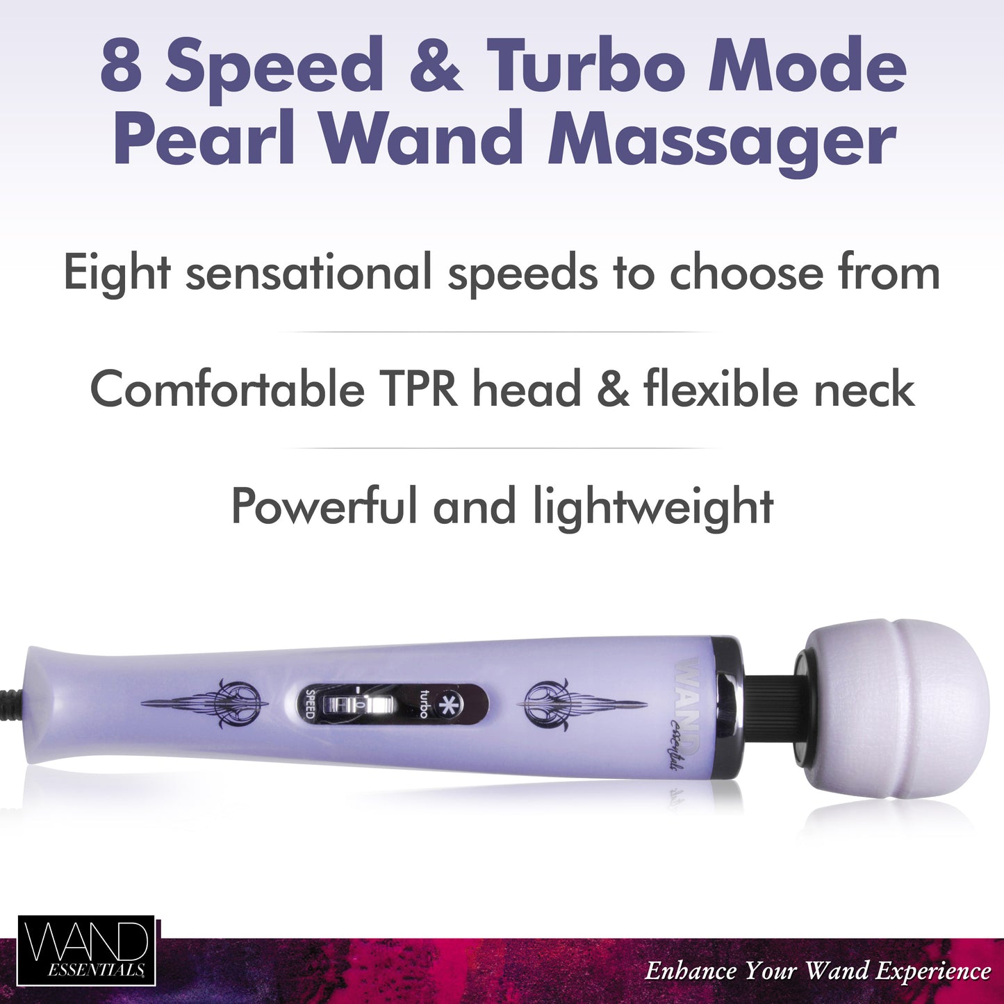 Wand Essentials 8 Speed Turbo Pearl Massager - 110v