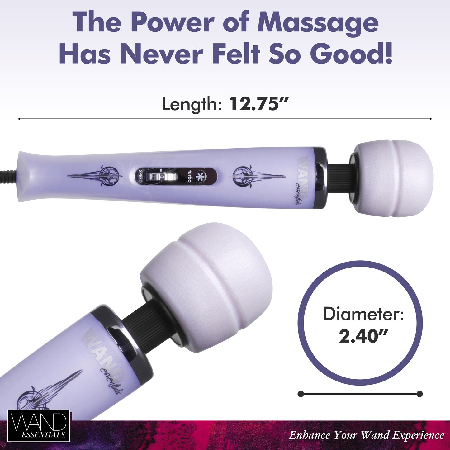 Wand Essentials 8 Speed Turbo Pearl Massager - 110v