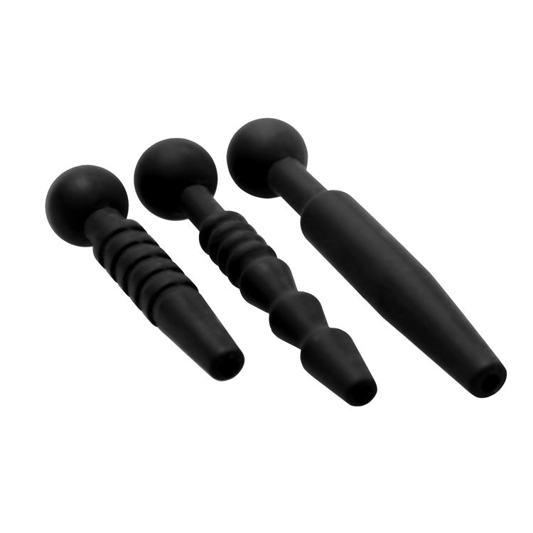 Dark Rods 3 Piece Silicone Penis Plug Set