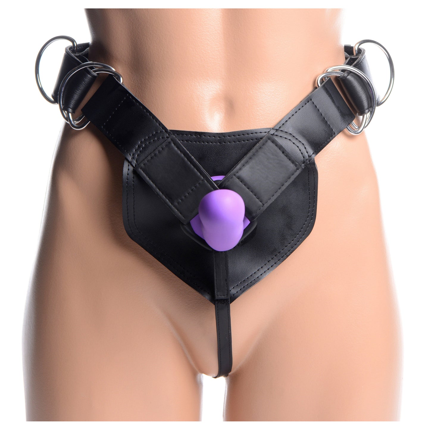 Flaunt Strap On With Purple Silicone Dildo