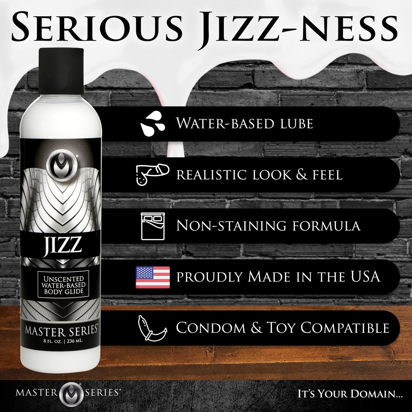 Jizz Unscented Water-Based Lube 8oz