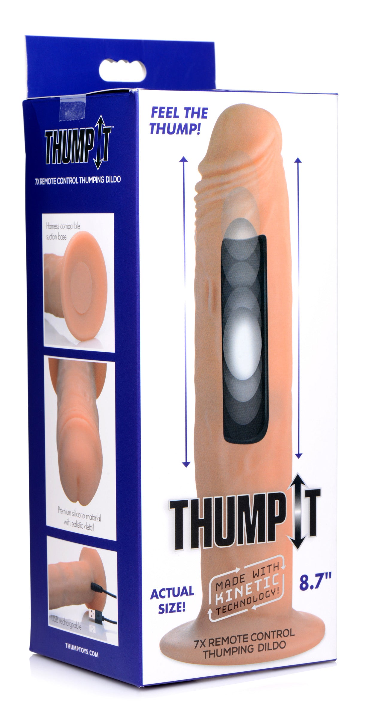 Kinetic Thumping 7x Remote Control Dildo