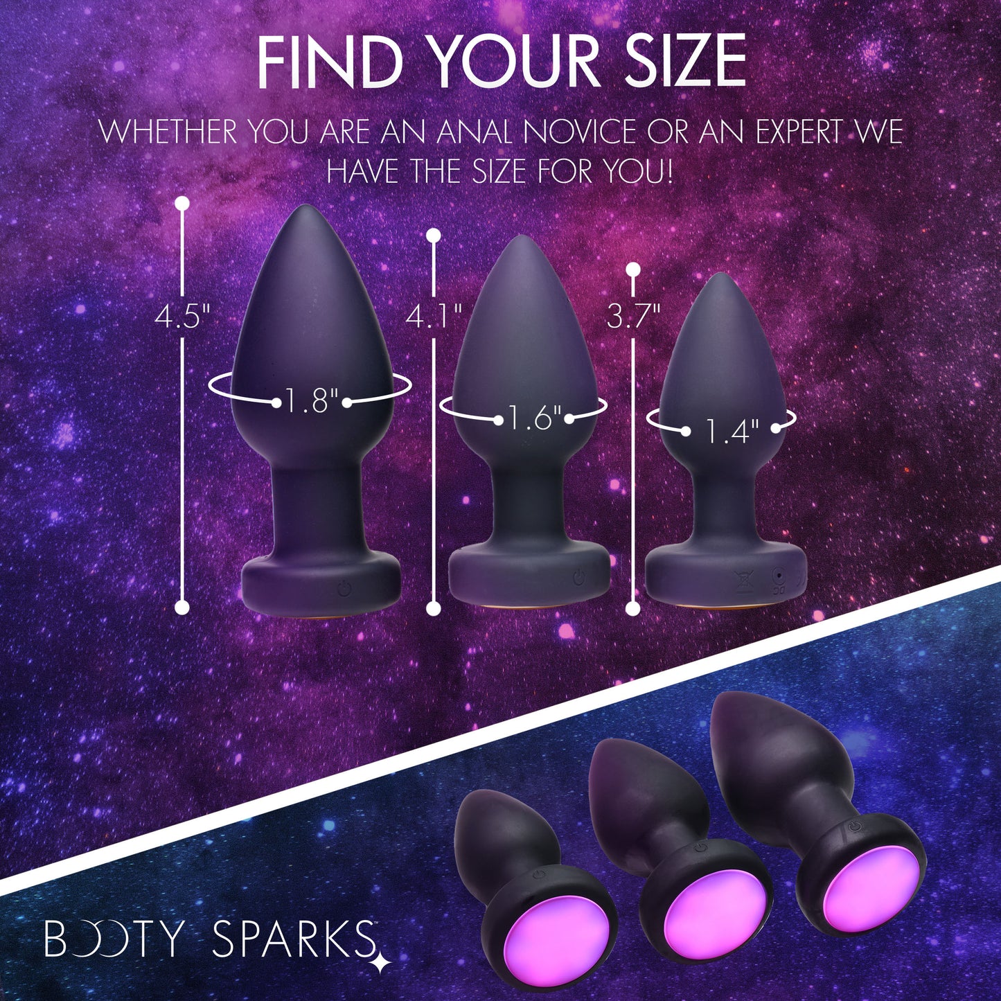 7x Light Up Rechargeable Anal Plug