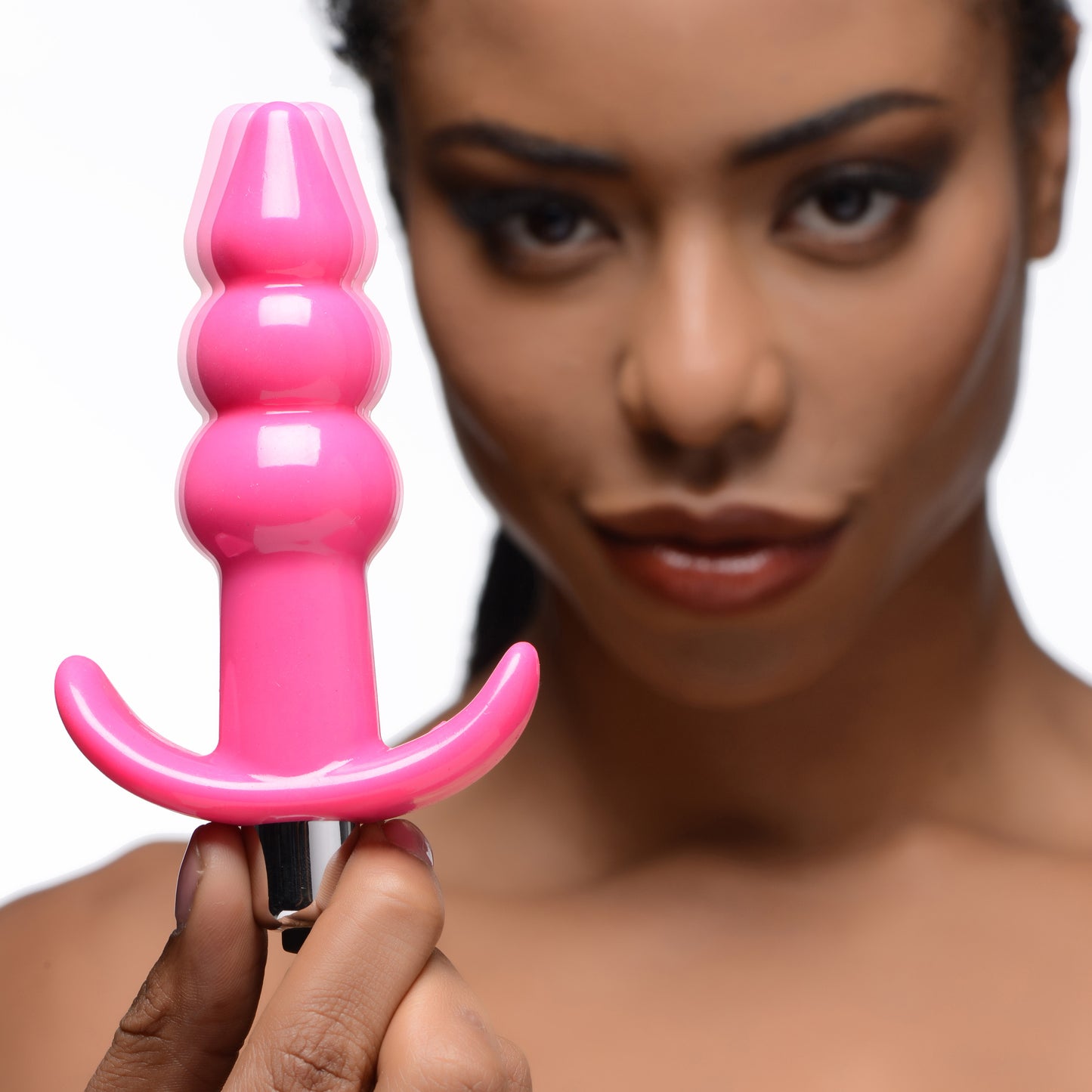 Ribbed Vibrating Butt Plug