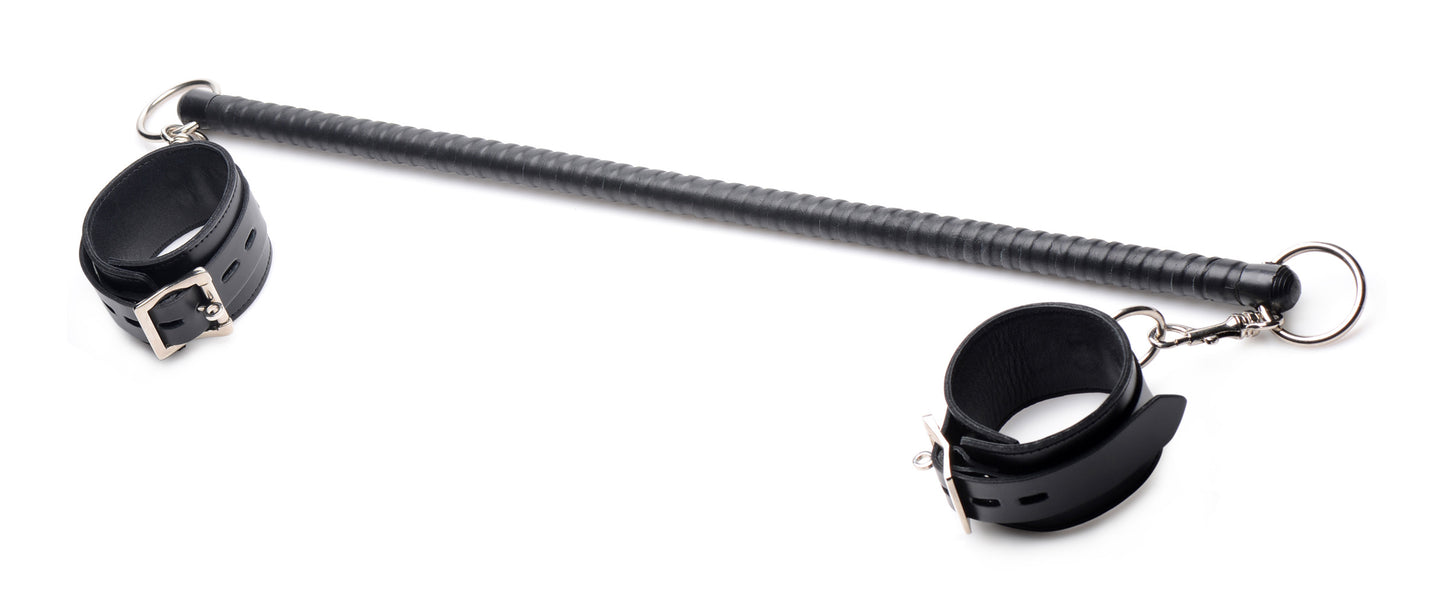 Leather Wrapped Spreader Bar With Cuffs