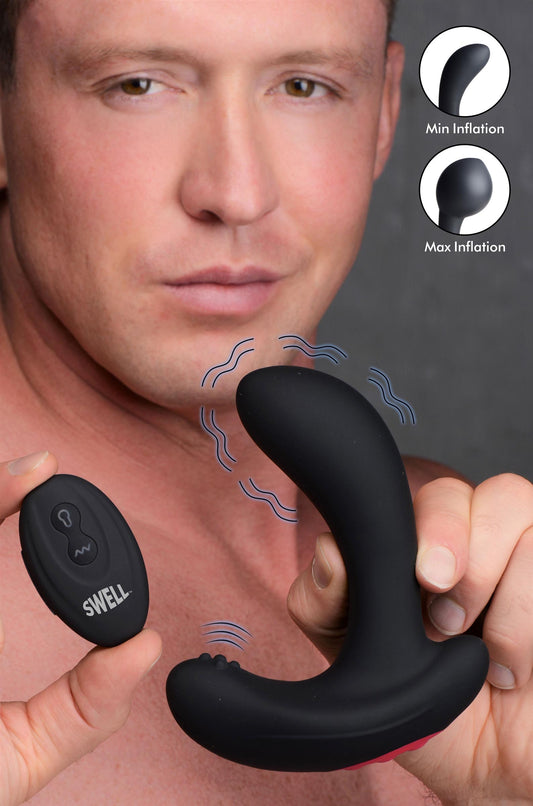 10x Inflatable And Vibrating Silicone Prostate Plug