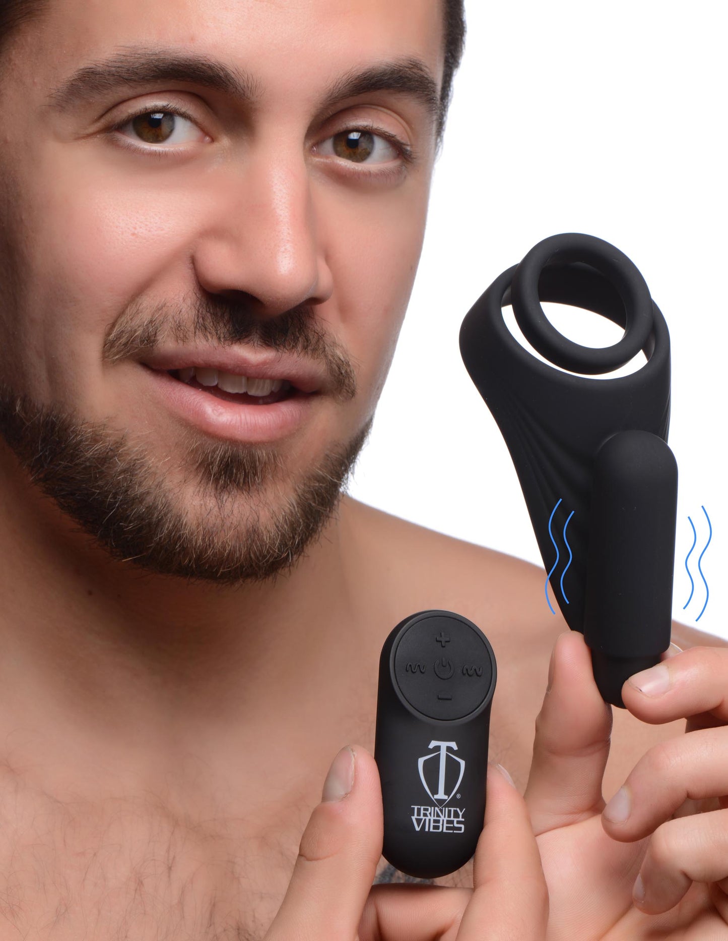 7x Silicone C-ring With Vibrating Taint Stimulator