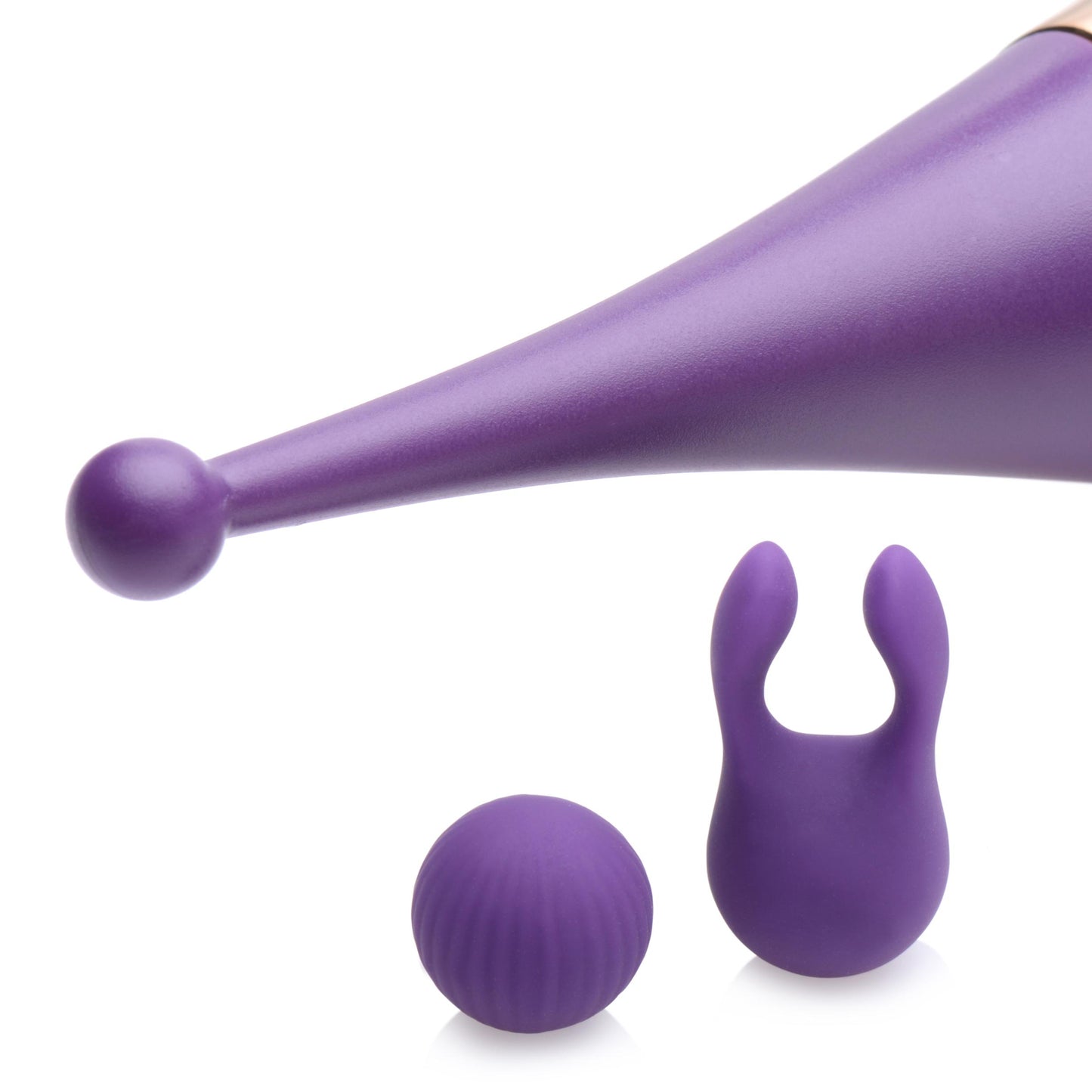 Pulsing G-spot Pinpoint Silicone Vibrator With Attachments