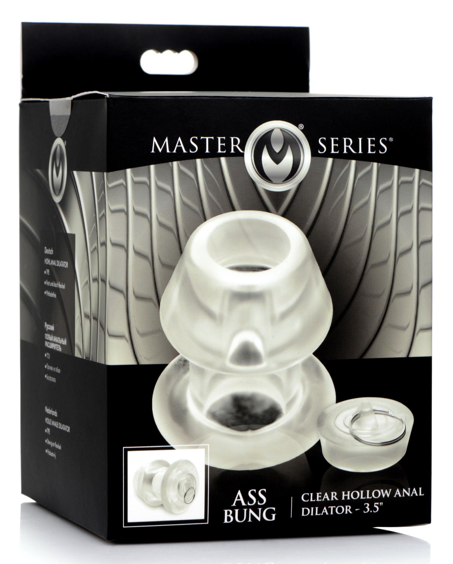 Ass Bung Clear Hollow Anal Dilator With Plug