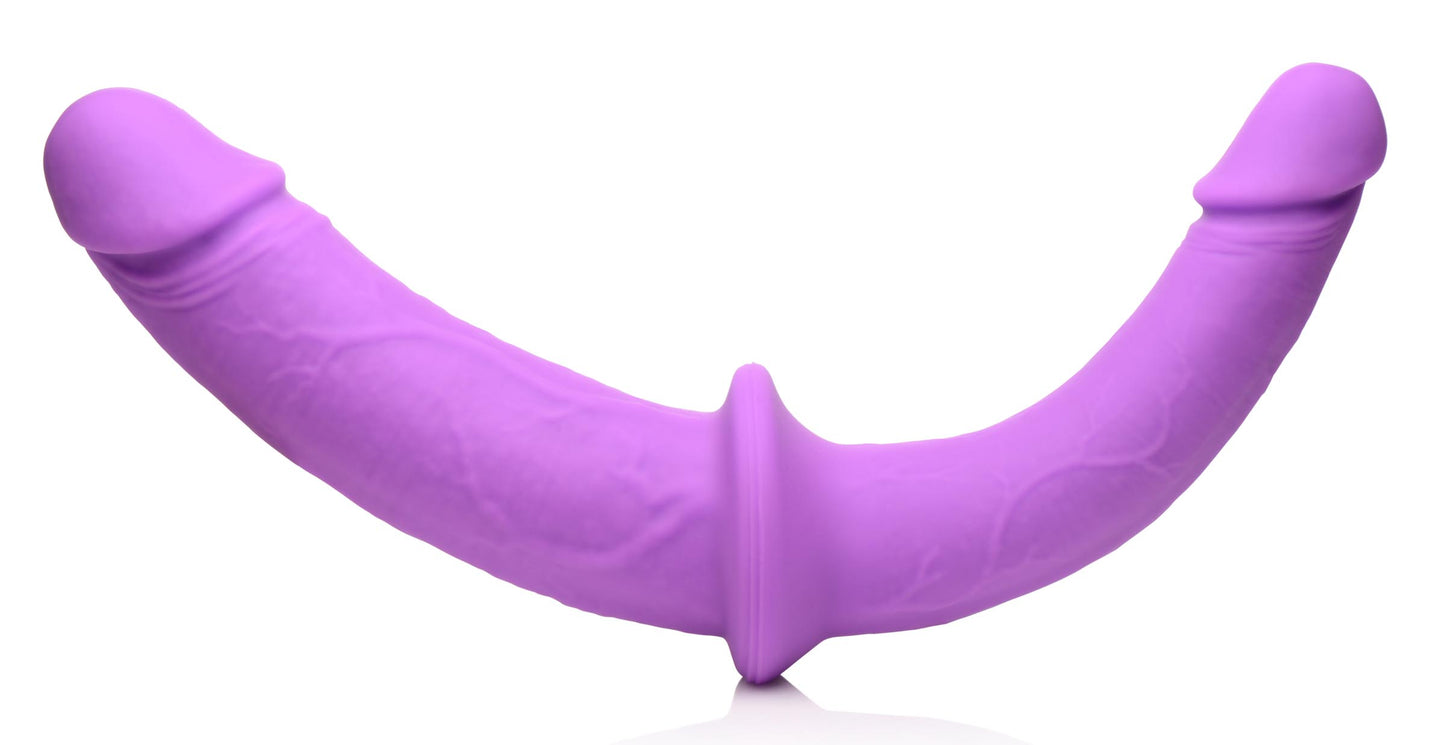 Silicone Double Dildo With Harness