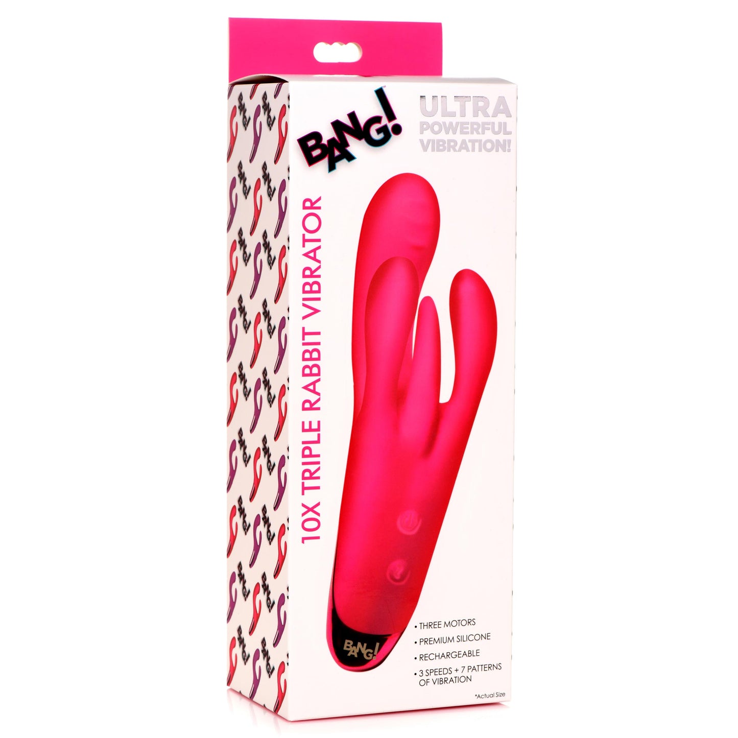 10x Triple Rabbit Silicone Vibrator