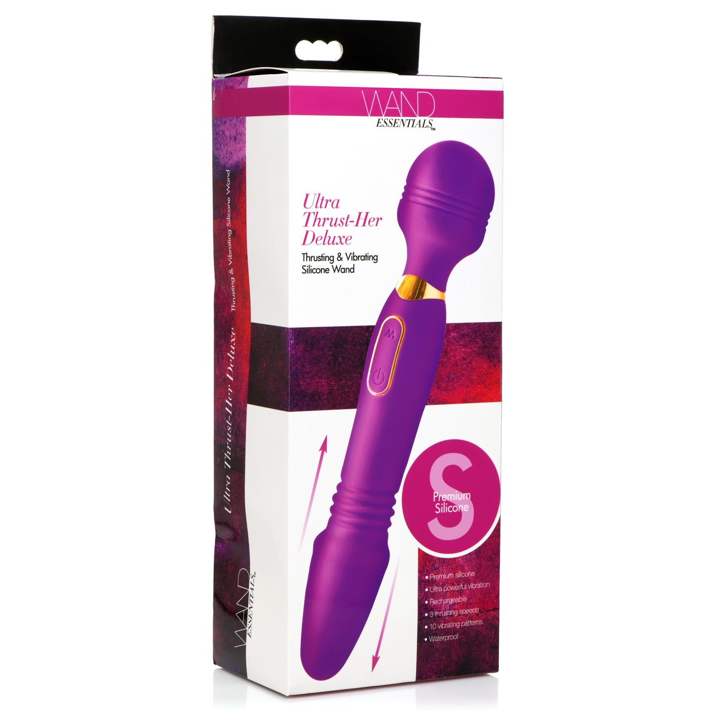 Ultra Thrust-her Deluxe Thrusting And Vibrating Silicone Wand