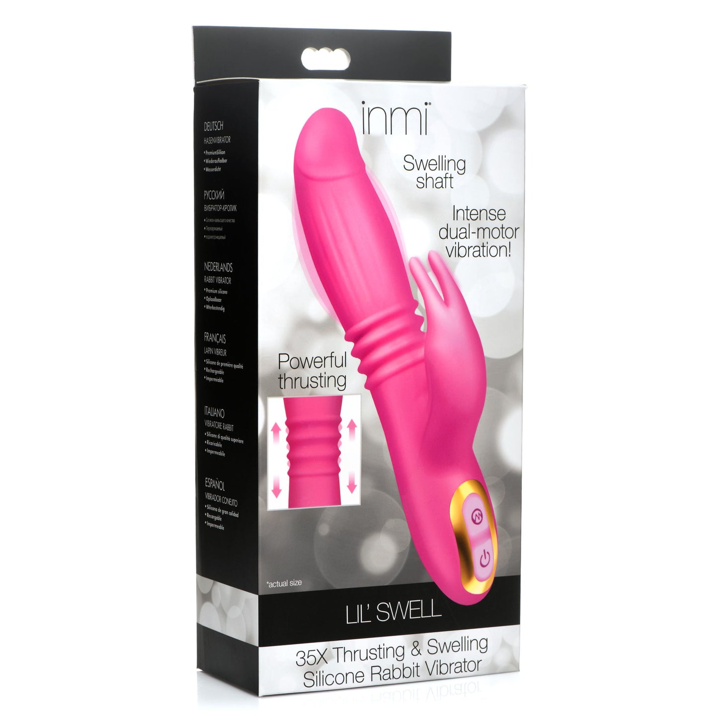 35x Lil Swell Thrusting And Swelling Silicone Rabbit Vibrator