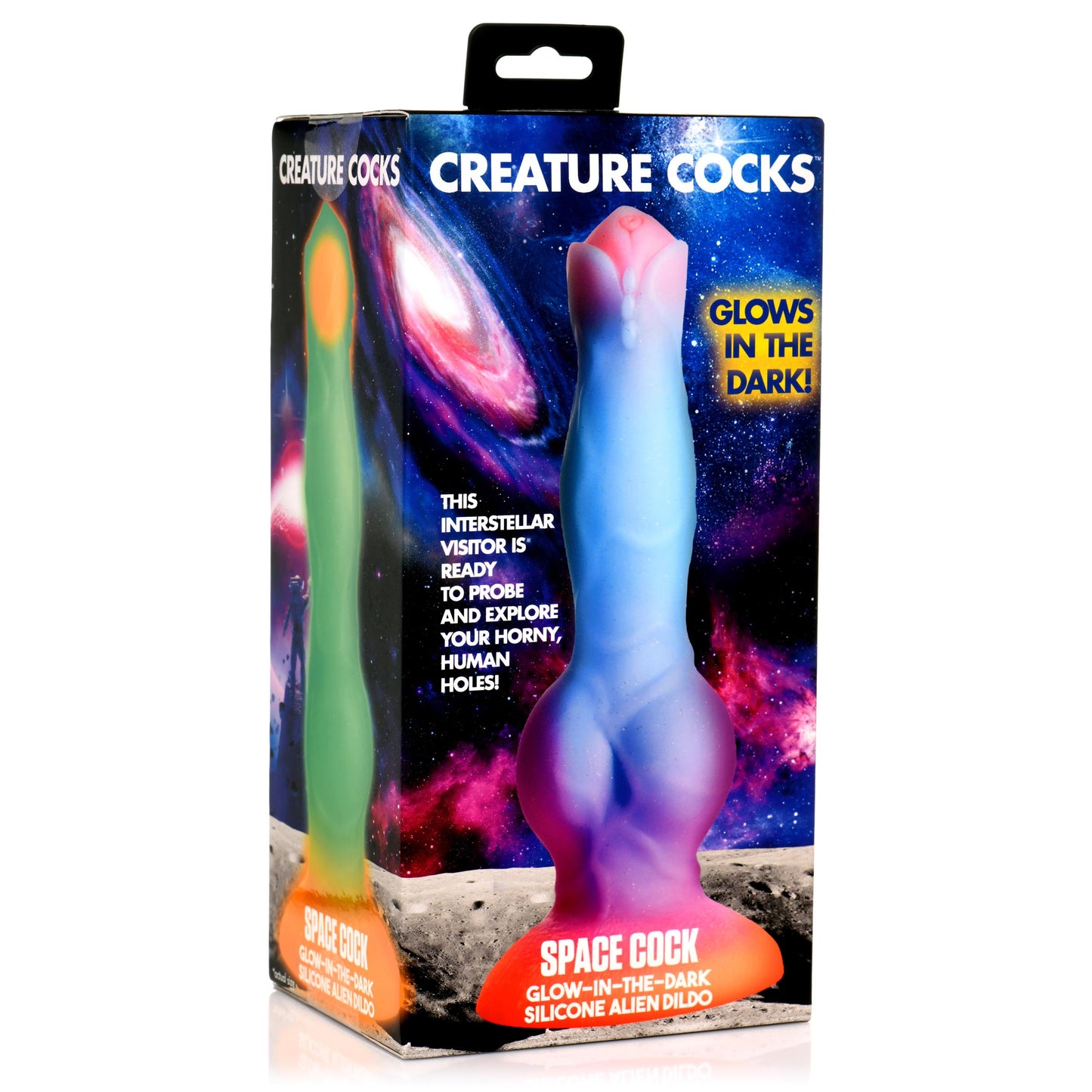 Space Cock Glow-in-the-dark Silicone Alien Dildo