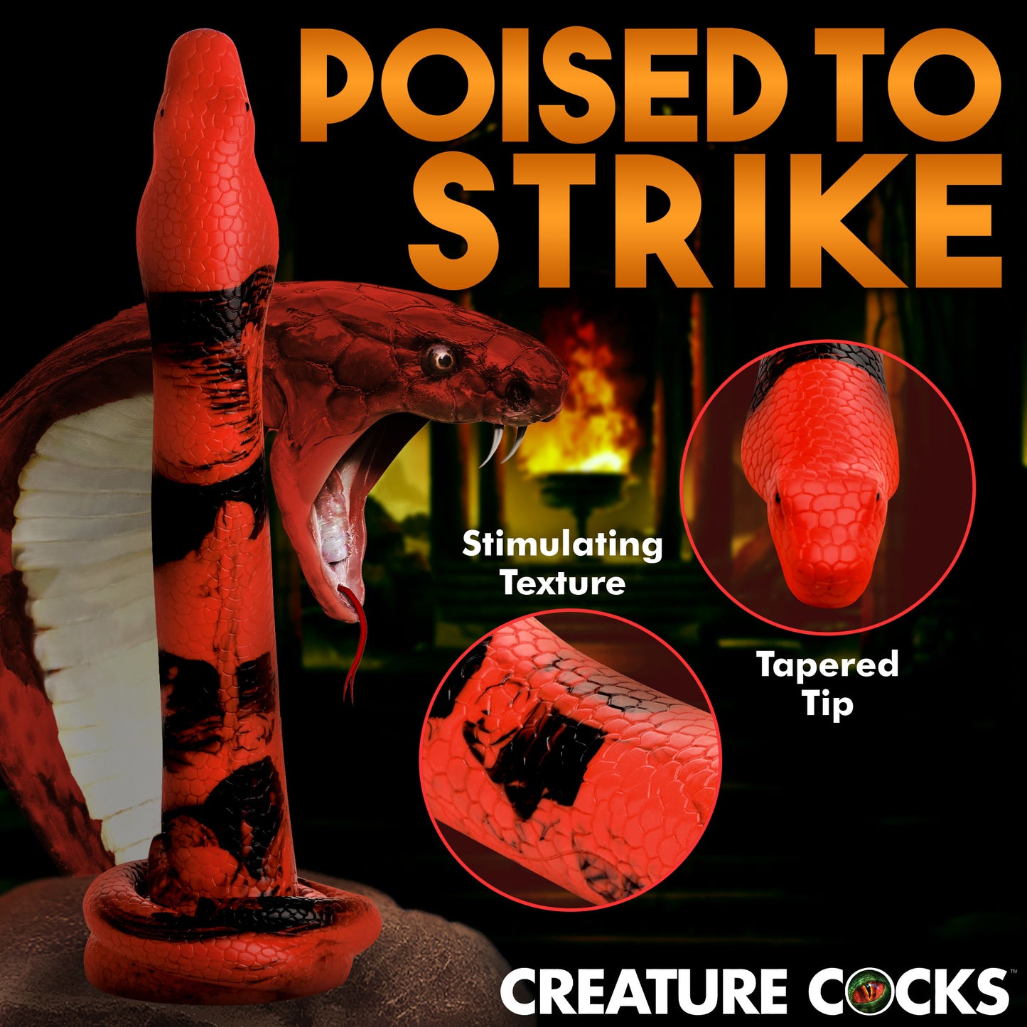 King Cobra Silicone Dildo - Inch