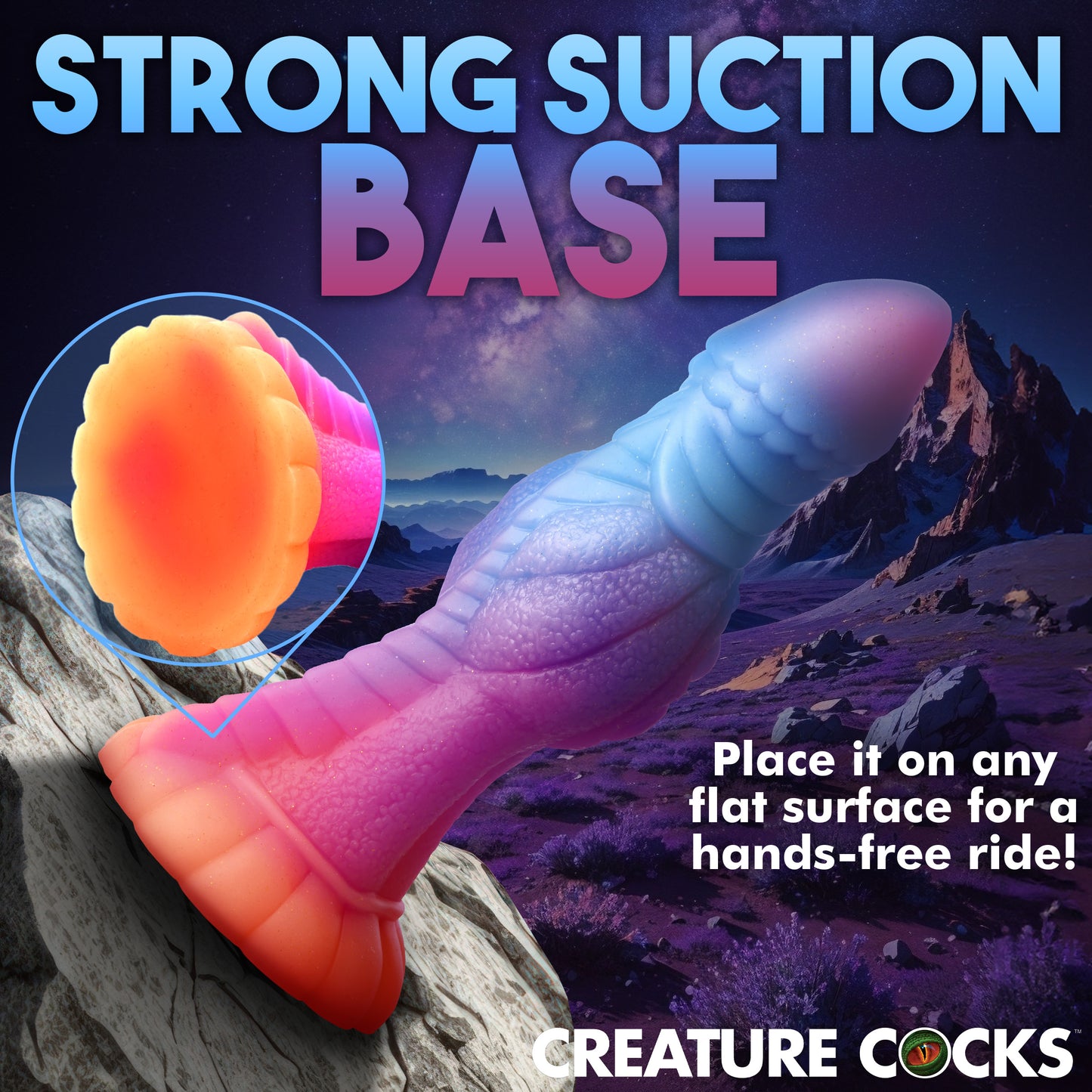 Galactic Cock Alien Creature Glow-in-the-dark Silicone Dildo