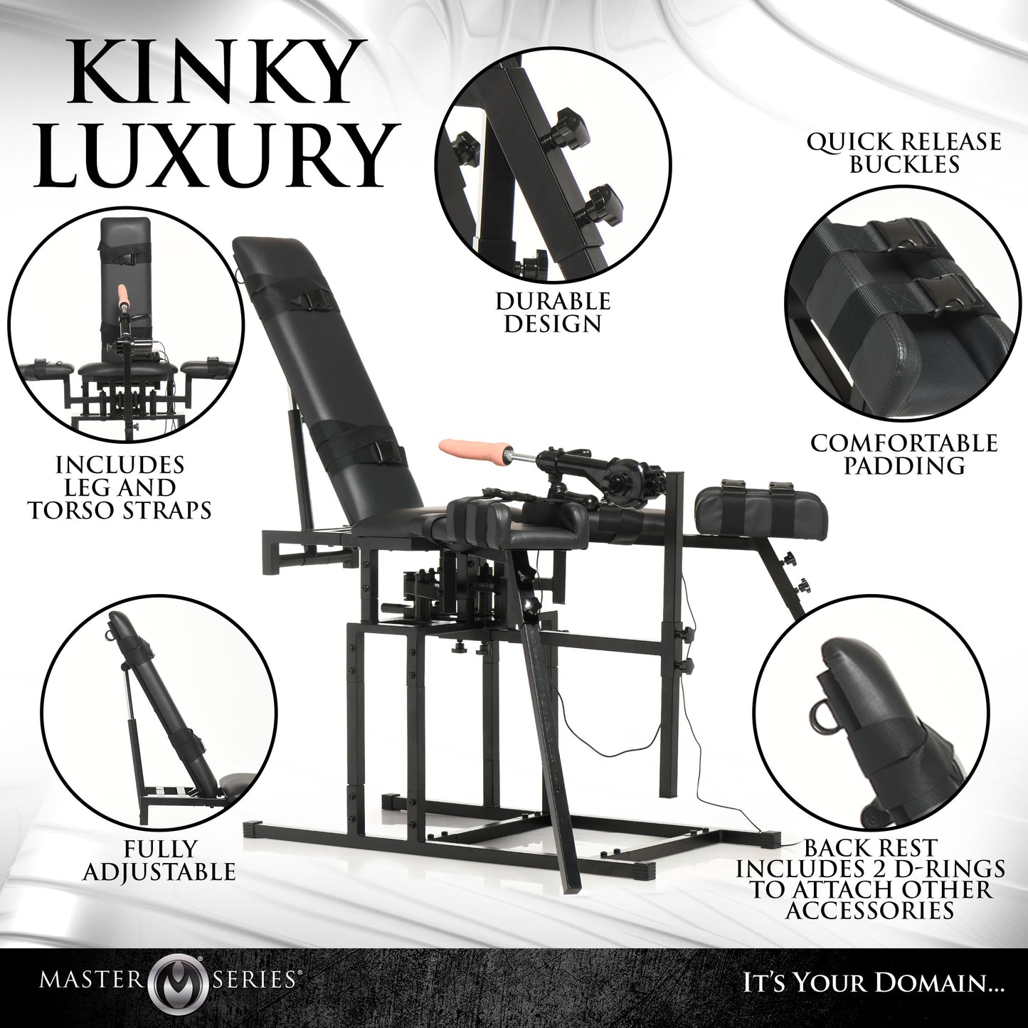 Leg Spreader Obedience Chair With Sex Machine