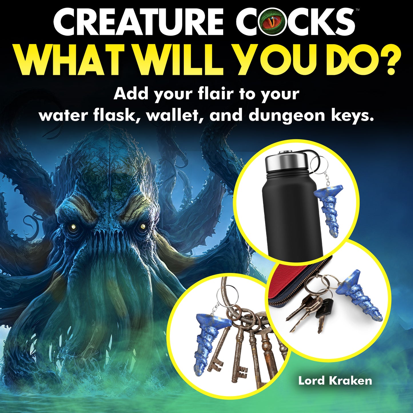 Lord Kraken Mini Dildo Key Chain