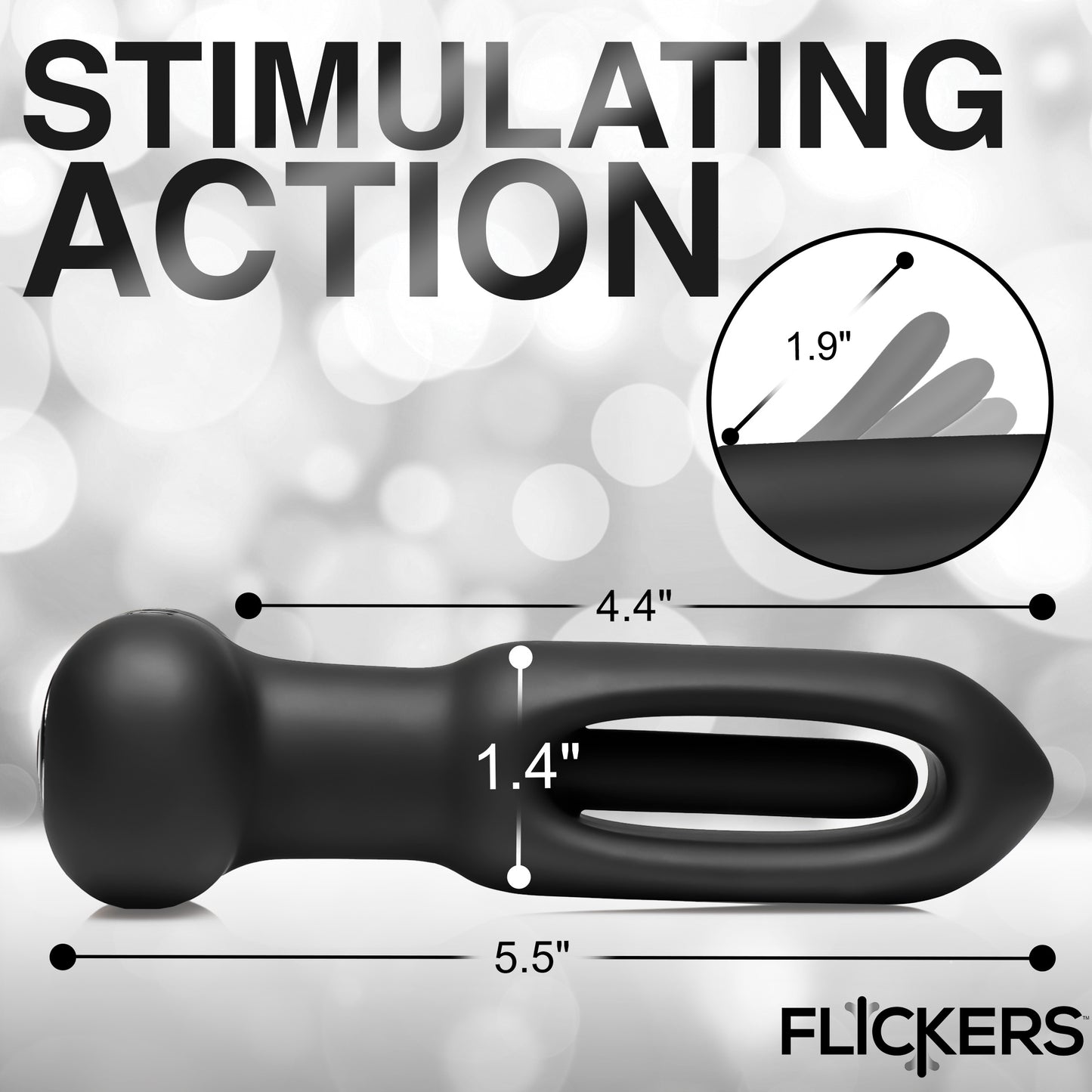 Bum Flick Vibrating And Flicking Silicone Butt Plug With Remote