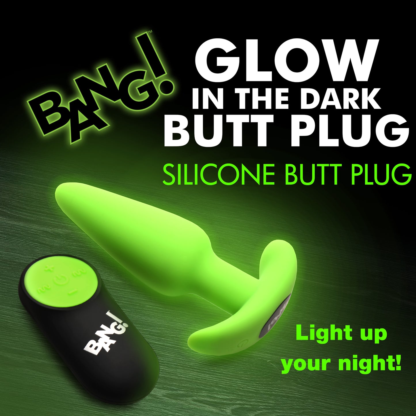 Glow-in-the-dark Silicone Butt Plug