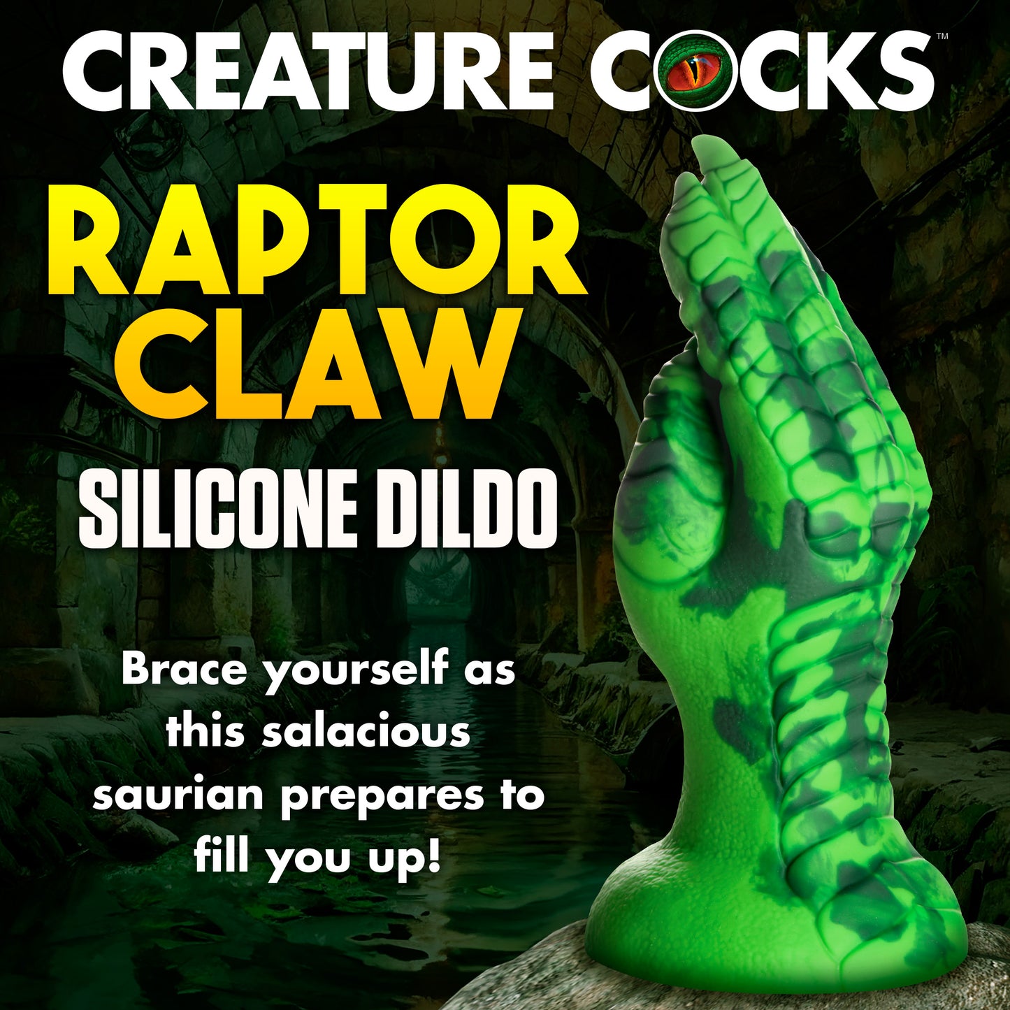 Raptor Claw Fisting Silicone Dildo - Green