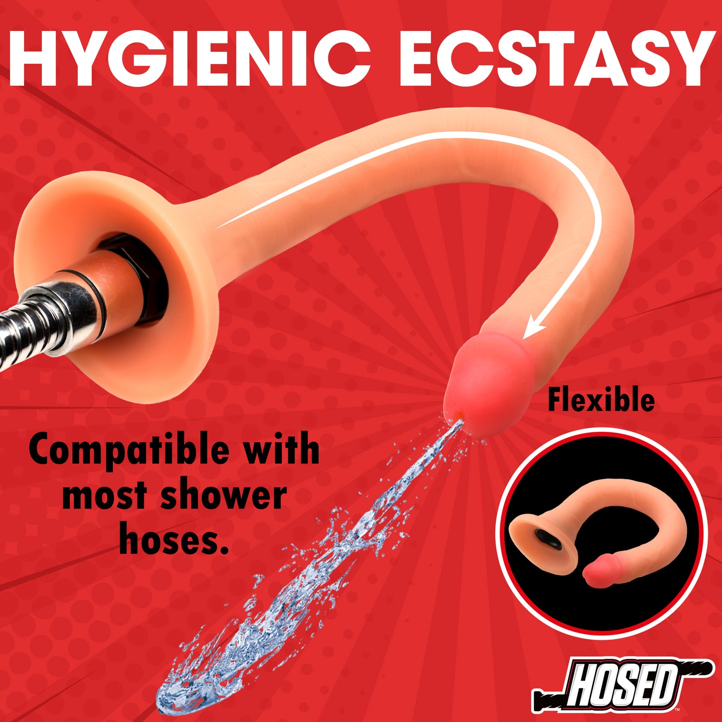 19" Slim Silicone Enema Hose