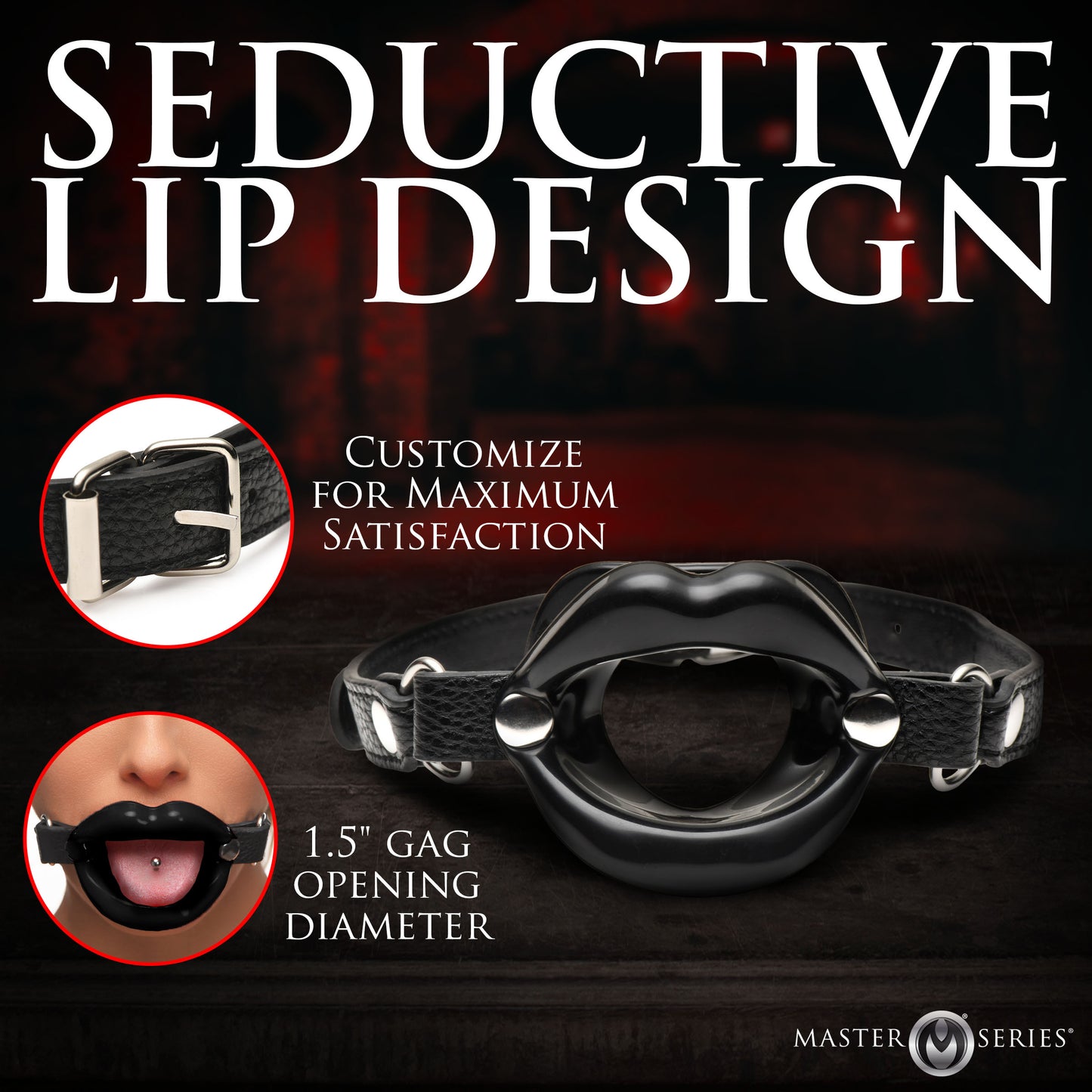 Juicy Lips Silicone Open Mouth Gag