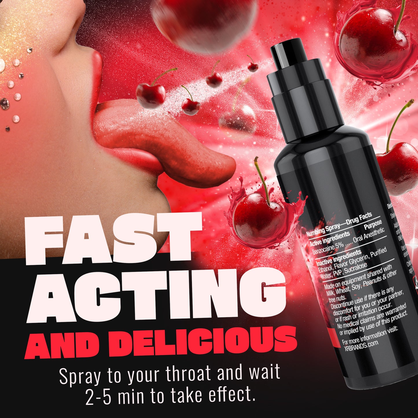 Deep Throat Cherry Numbing Spray