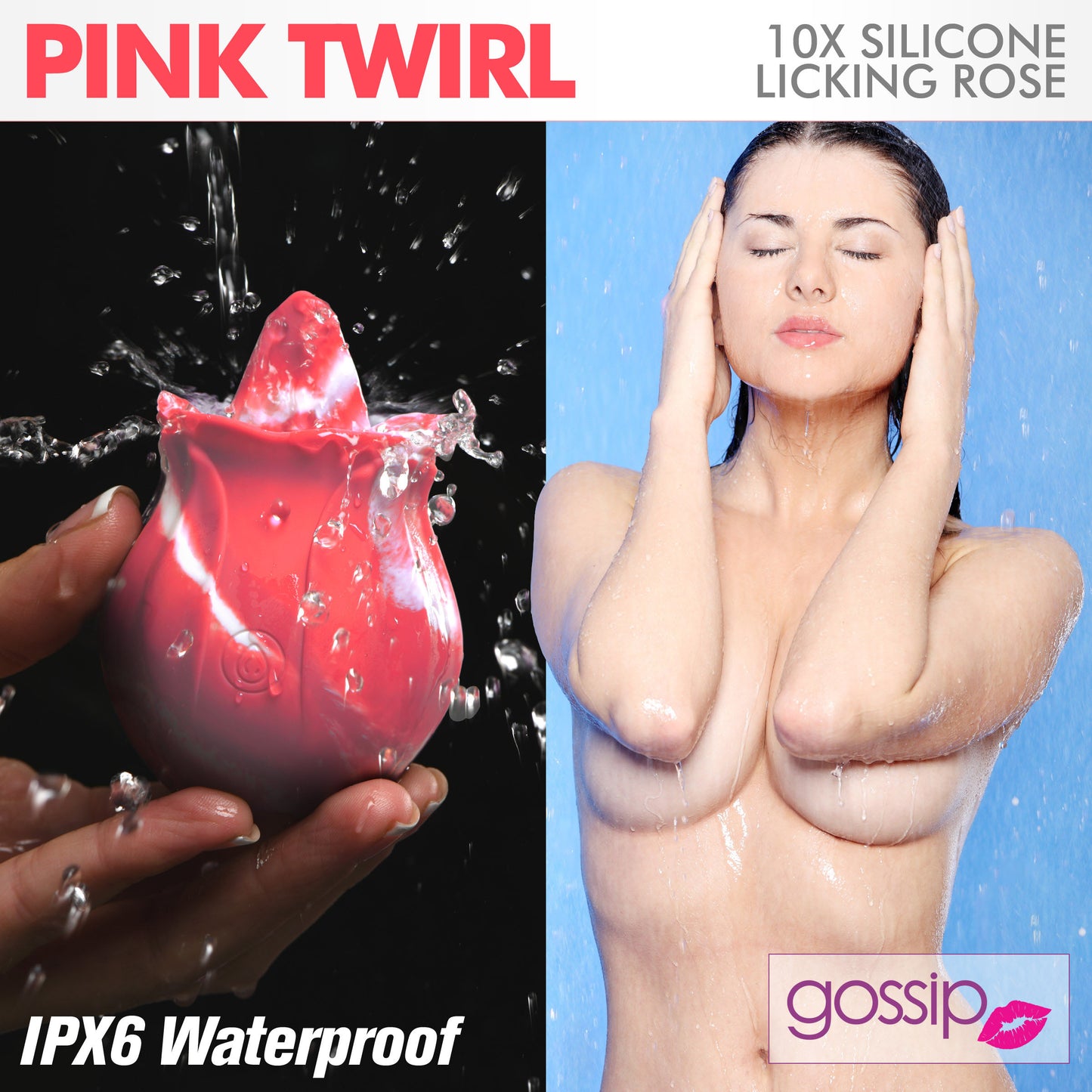 10x Twirl Silicone Licking Rose