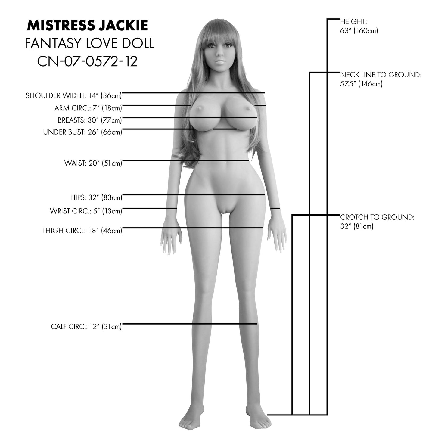 Mistress Jackie Life Size Sex Doll Med