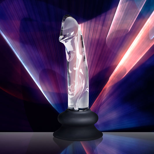 Glass Dildo With Silicone Base - Inch