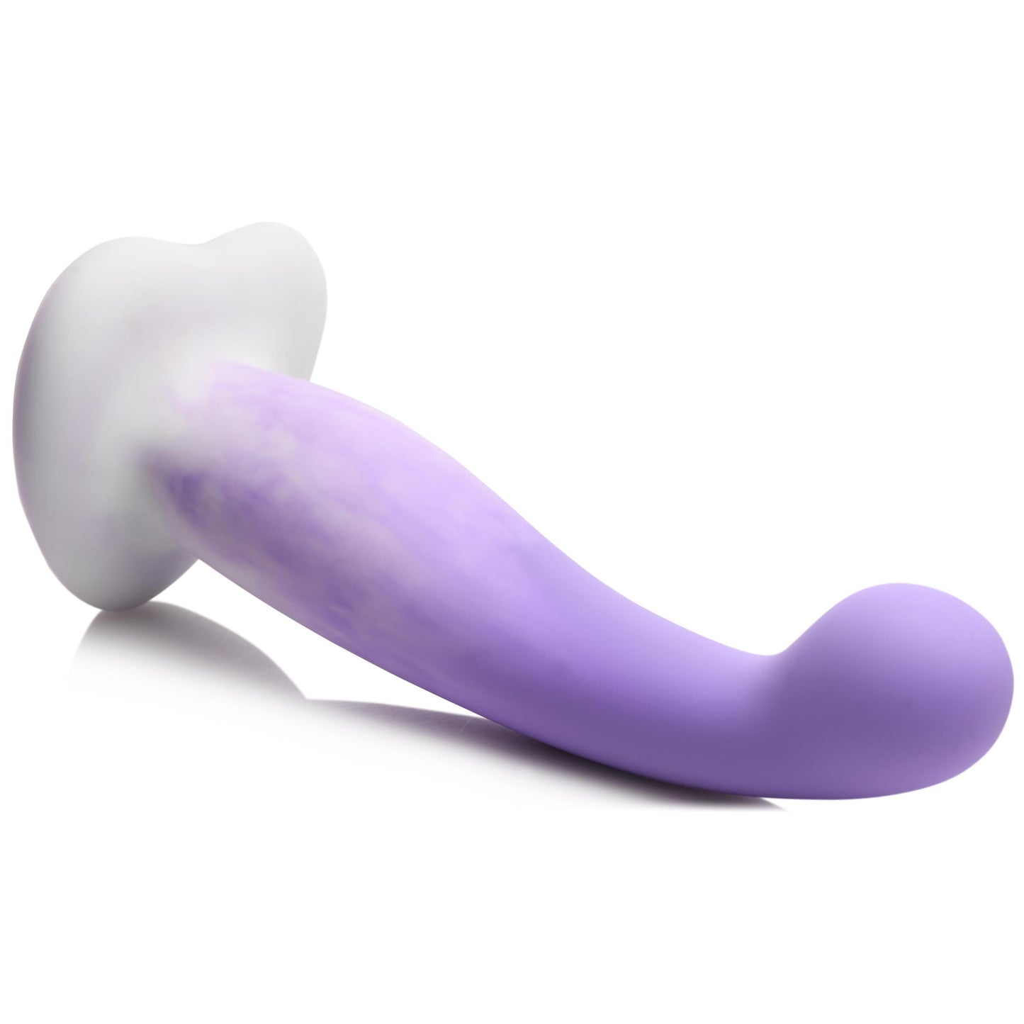 Slim G-spot Silicone Purple And White Dildo