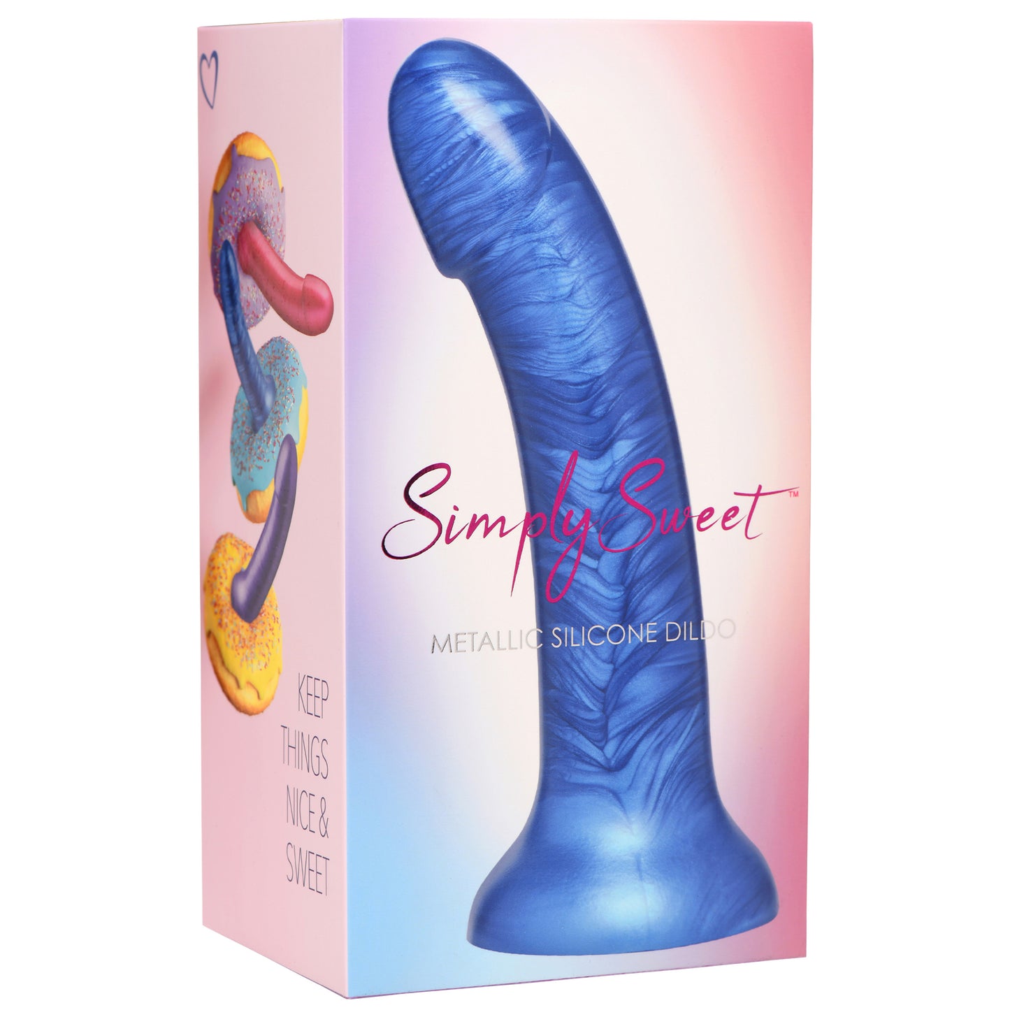 Metallic Silicone 7 Inch Dildo -